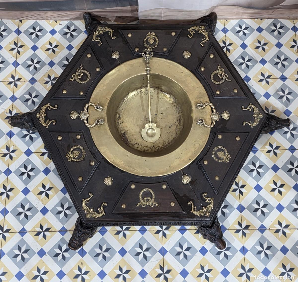 Antig&uuml;edades: Brasero antiguo de forma hexagonal - Foto 2