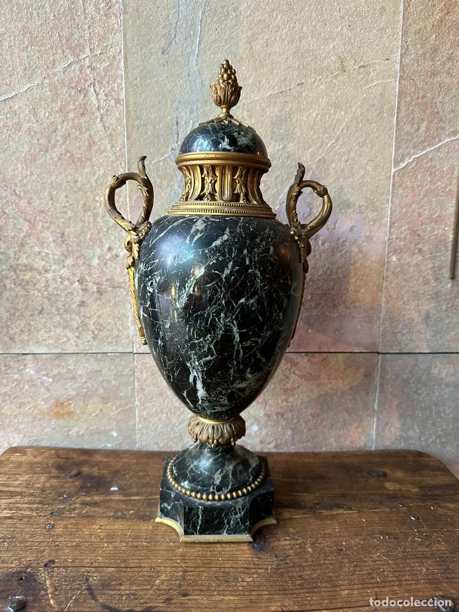 Antig&uuml;edades: JARR&Oacute;N EN M&Aacute;RMOL Y BRONCE NAPOLEON III - Foto 3
