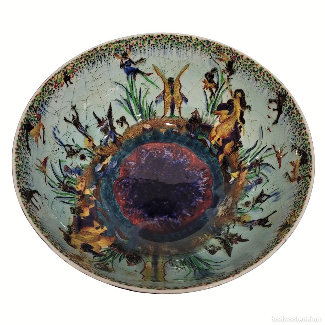 Antig&uuml;edades: Cuenco porcelana, serie Fairyland Lustre, Daisy Makeig-Jones para Wedgwood, 20&rsquo;s &ndash; Inglaterra