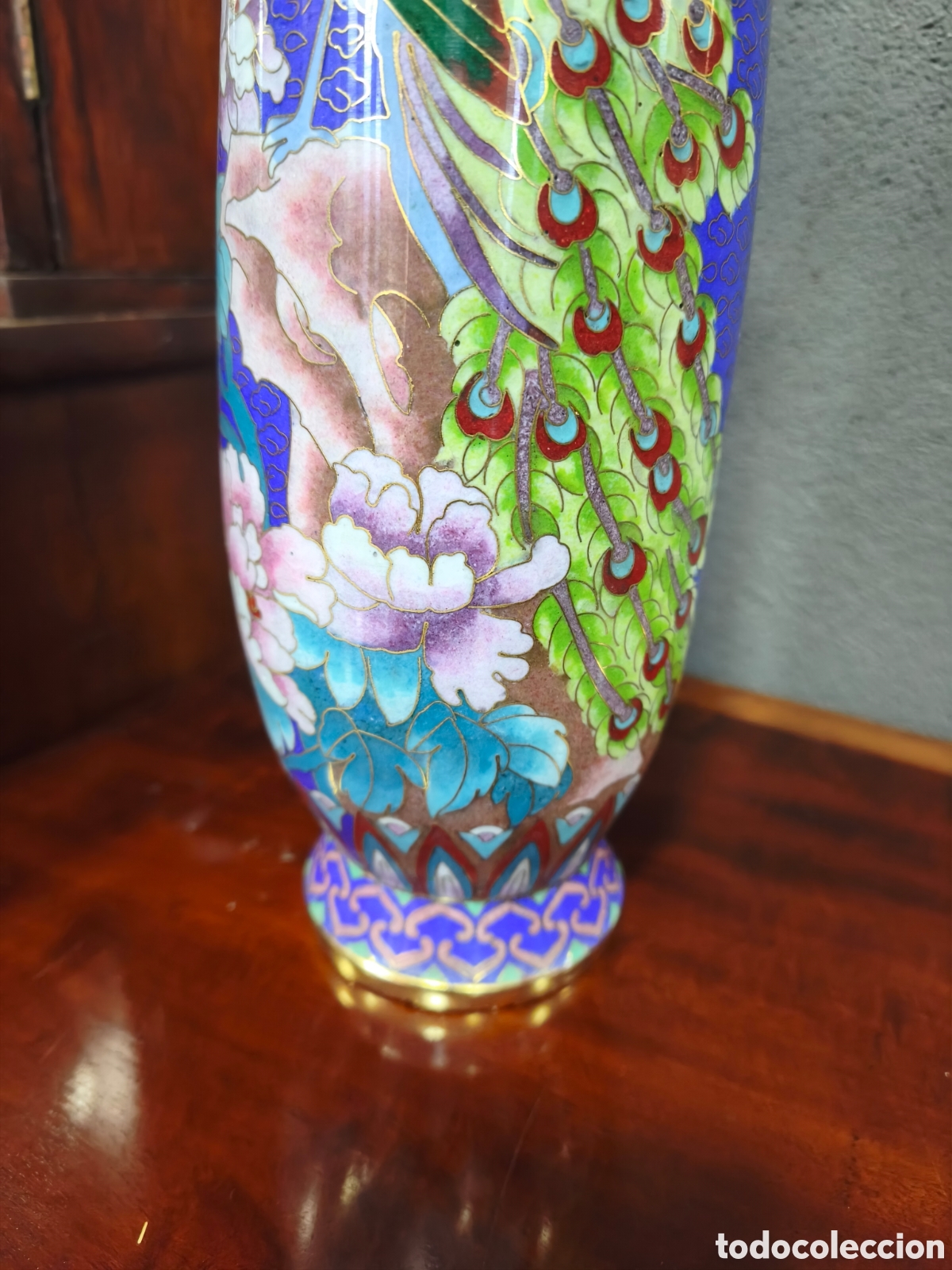 Antig&uuml;edades: Jarr&oacute;n de cloisonne en tonos azules - Foto 3