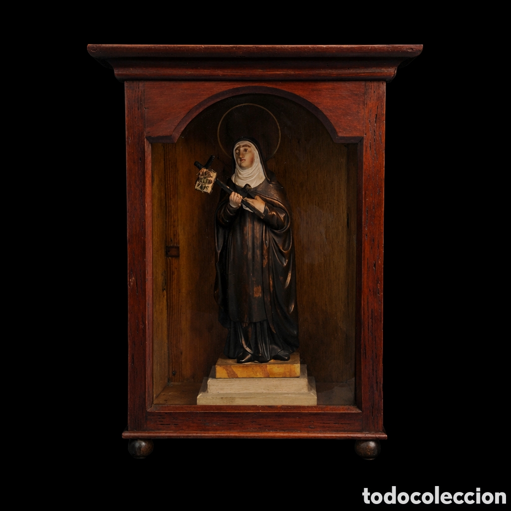 Antiquit&auml;ten: Hornacina con Santa Rita de Casia Siglo XIX