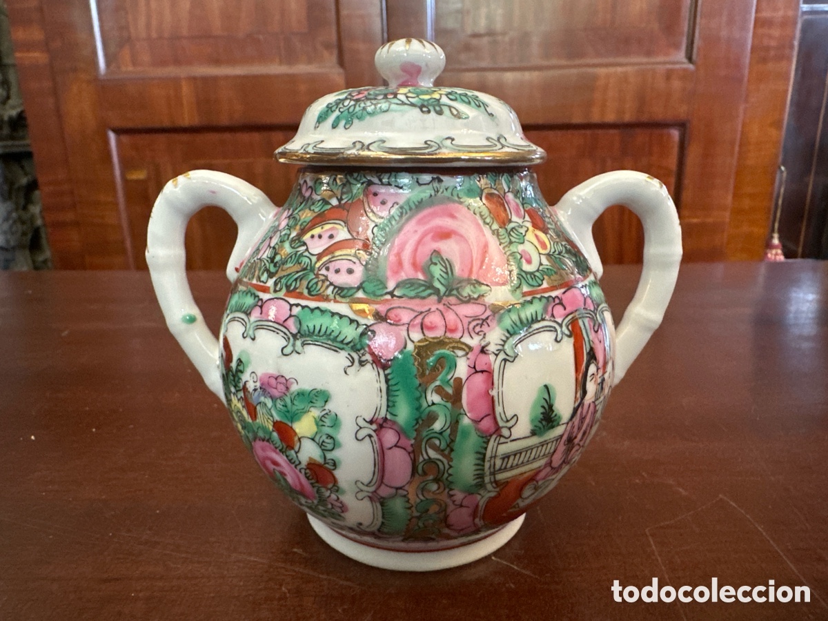 Antig&uuml;edades: PRECIOSO AZUCARERO DE PORCELANA CHINA DE MACAO