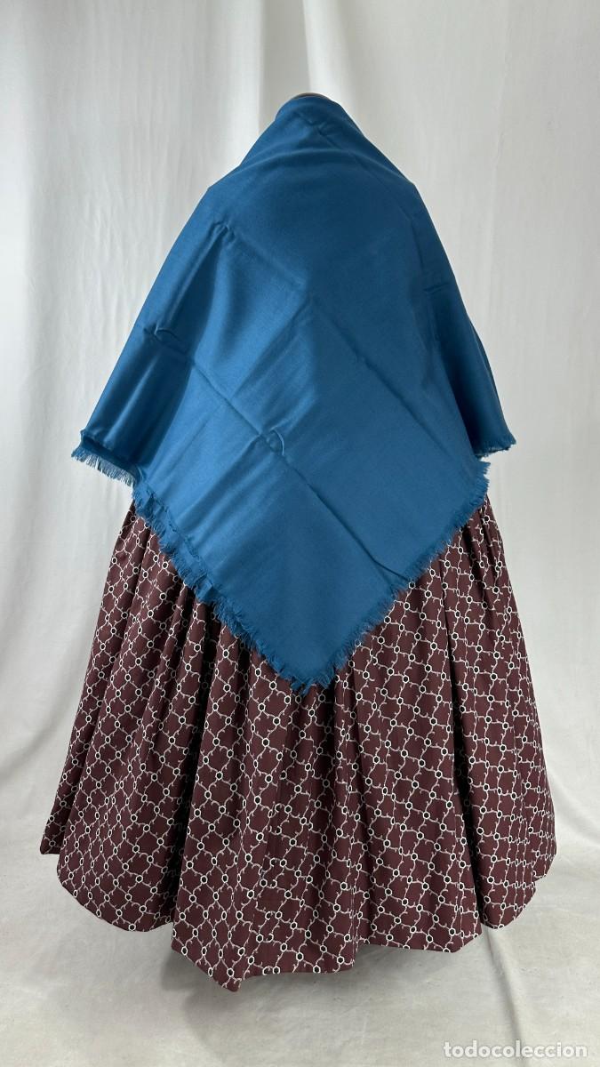 Antig&uuml;edades: Pa&ntilde;uelo de merino fino, azul