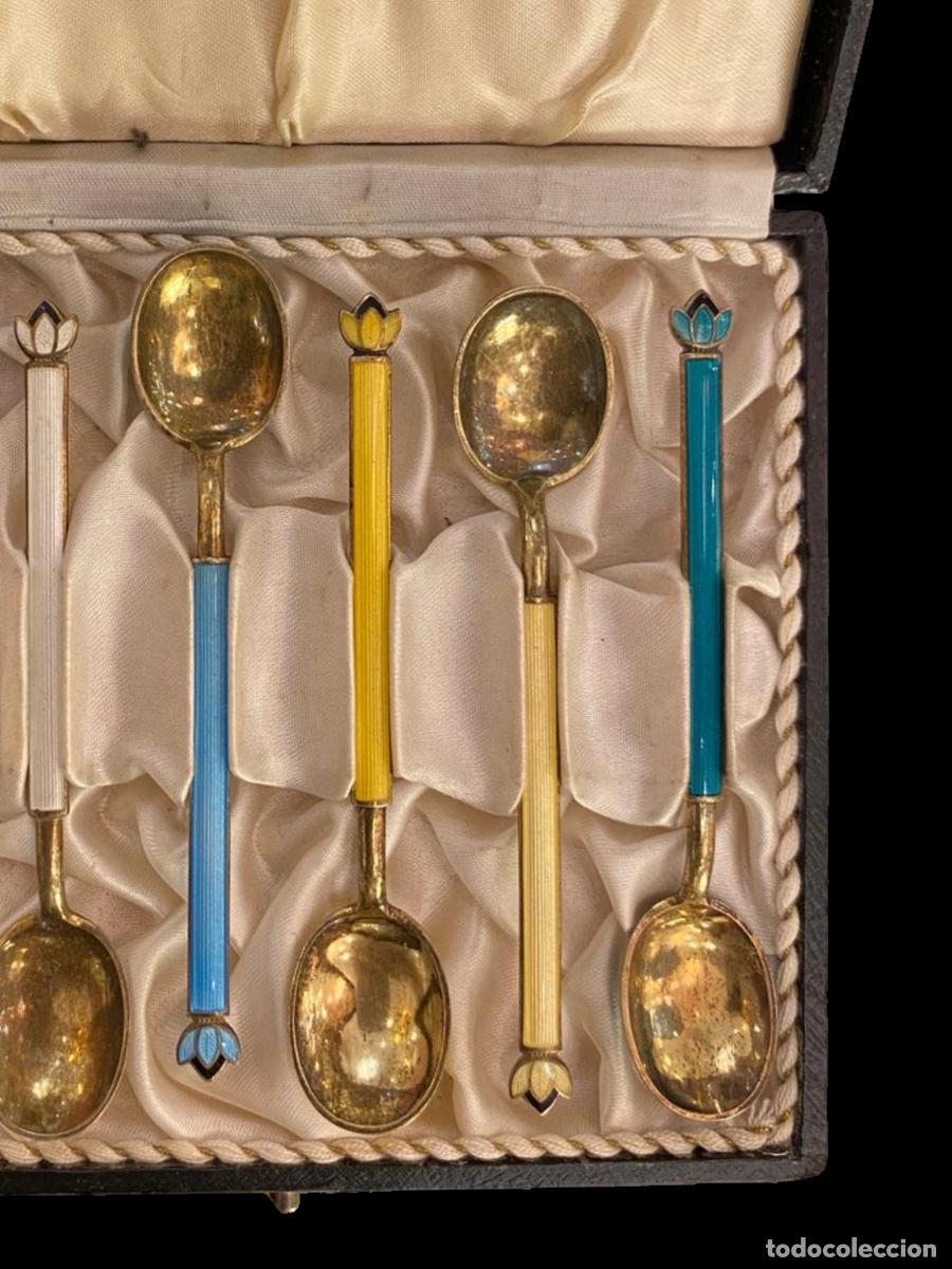 Antig&uuml;edades: Juego de Cucharitas de David Andersen - Foto 2
