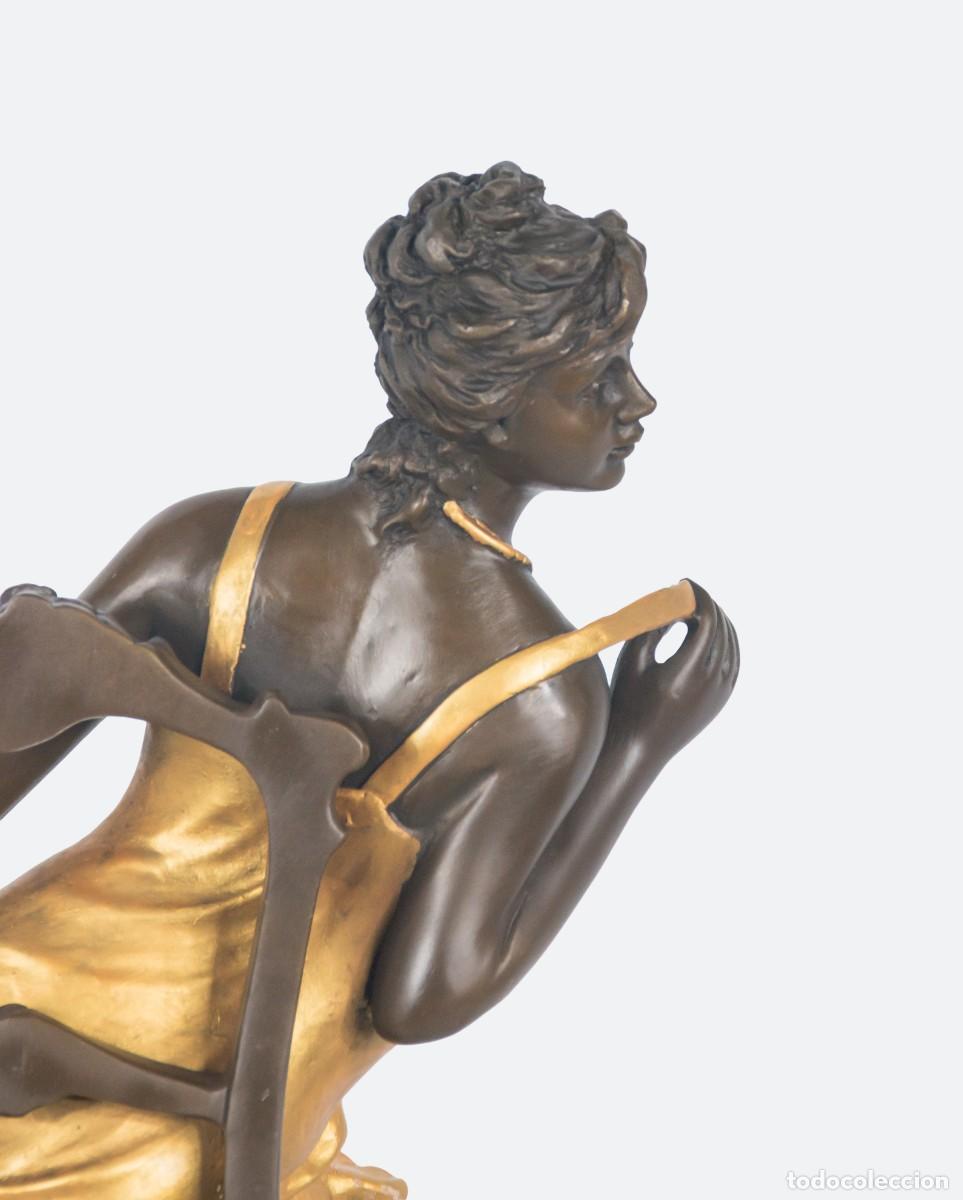 Antig&uuml;edades: Figura realizada en bronce y bronce dorado - Foto 7