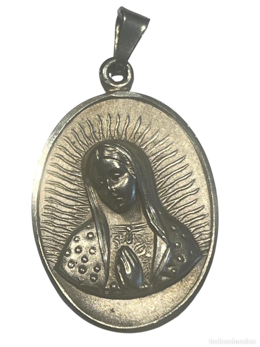 Antig&uuml;edades: MEDALLA DE PLATA NUEVA A ESTRENAR DE EL PAP&Aacute; JUAN PABLO II Y LA VIRGEN MAR&Iacute;A. NUEVA A ESTRENAR.