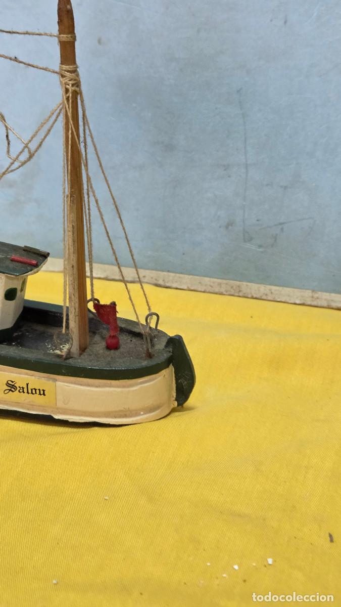 Antig&uuml;edades: figura de barco de madera - Foto 3