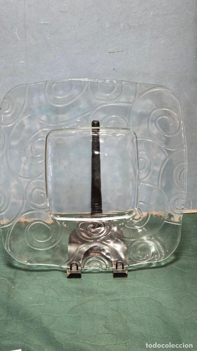 Antig&uuml;edades: bandeja de cristal vintage
