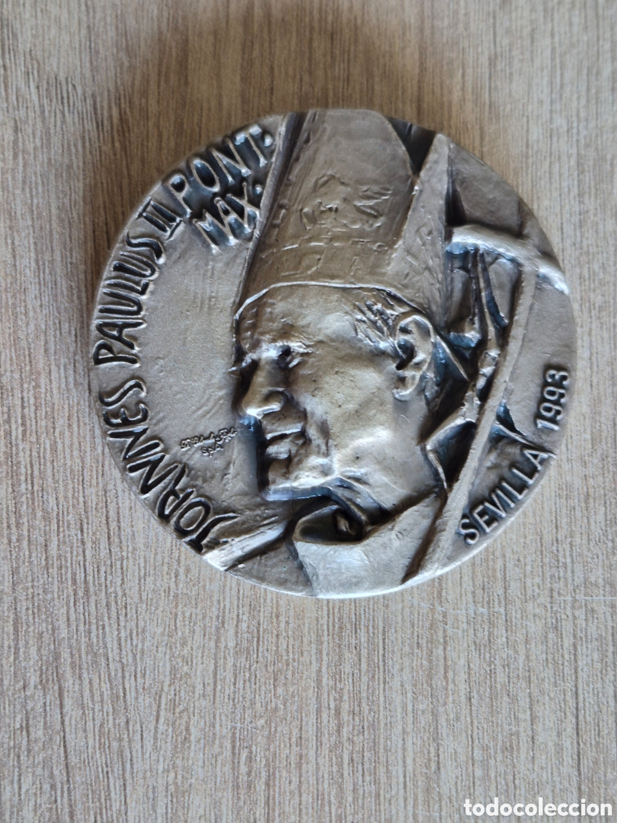 Antig&uuml;edades: Medalla de JUAN PABLO II - XLV CONGRESO EUCAR&Iacute;STICO INTERNACIONAL. SEVILLA 1993 - 6,1 cm. - 91 Gr.