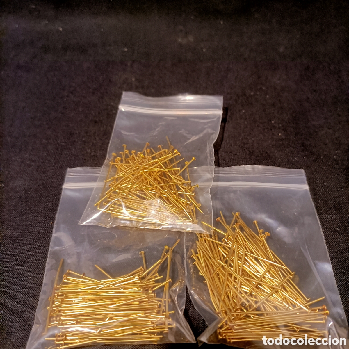 Antig&uuml;edades: ALFILERES DE LAT&Oacute;N PARA EL ENGARCE DE CRISTAL EN LAMPARAS