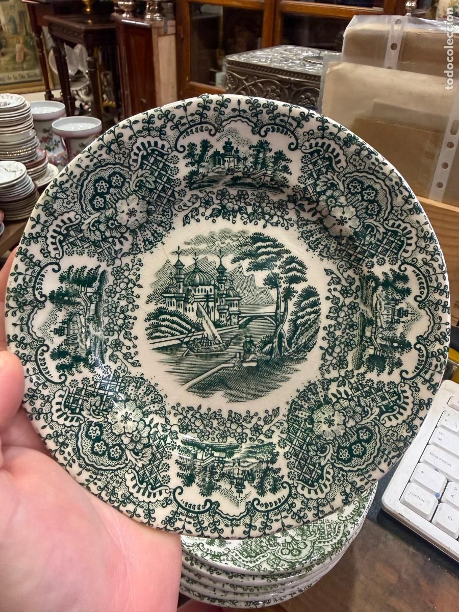 Antig&uuml;edades: PLATO CERAMICA LA CARTUJA PICKMAN - MEDIDA 17 CM