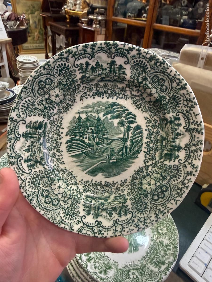 Antig&uuml;edades: PLATO CERAMICA LA CARTUJA PICKMAN - MEDIDA 17 CM