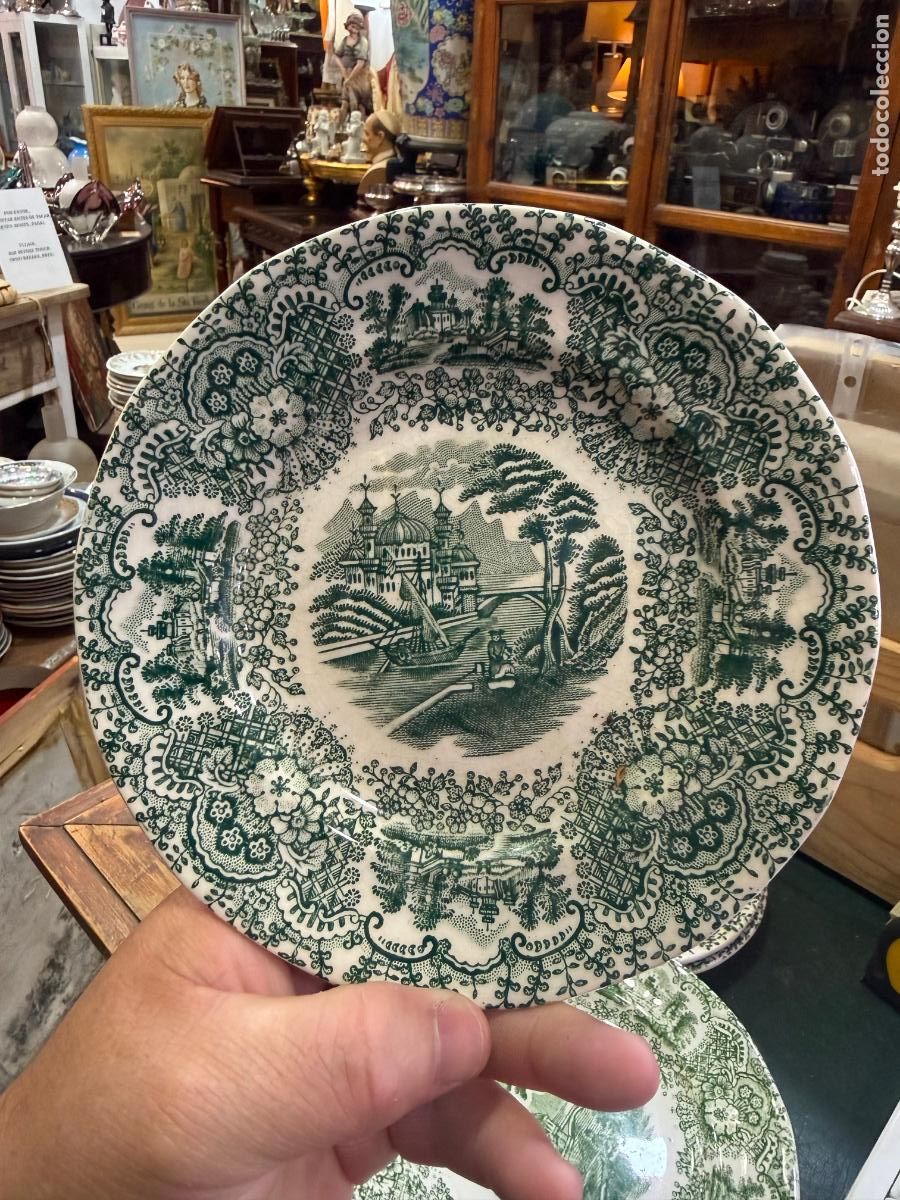 Antig&uuml;edades: PLATO CERAMICA LA CARTUJA PICKMAN - MEDIDA 17 CM