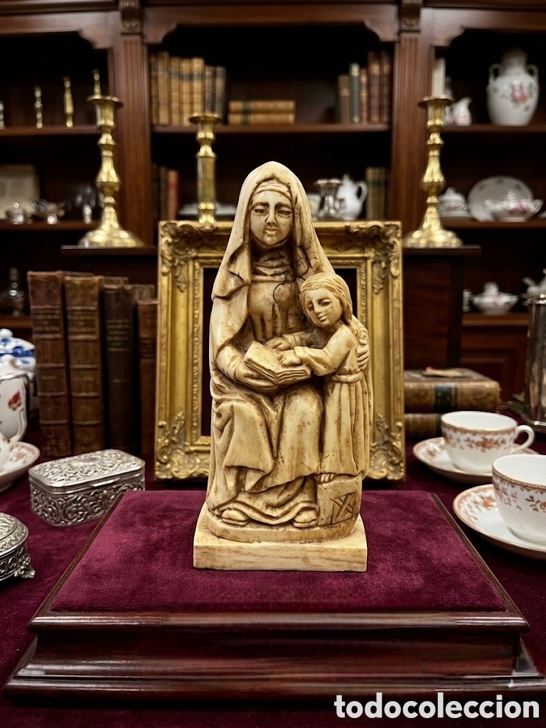 Antiques: Talla Religiosa SANTA ANA en pasta