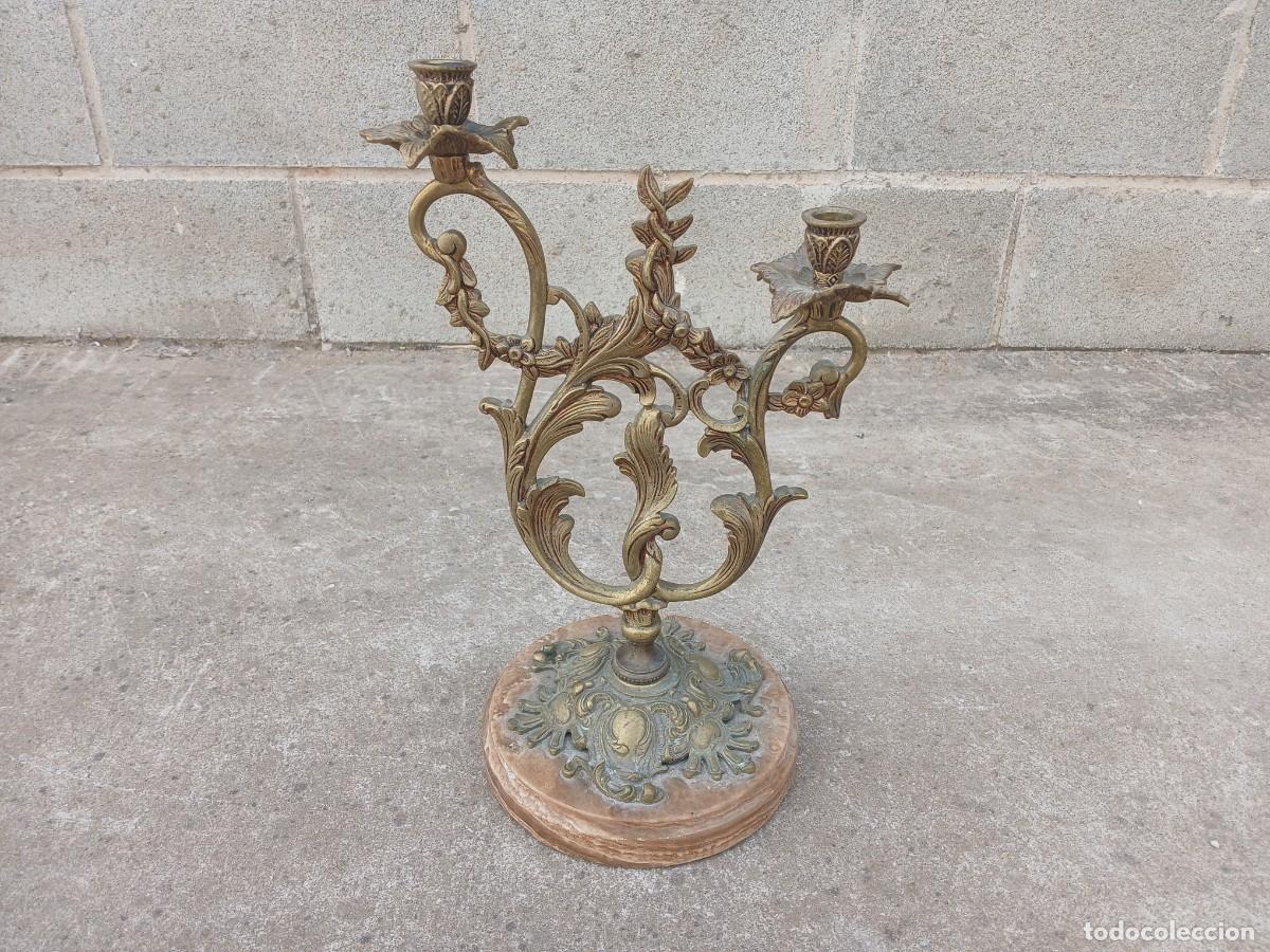 Antig&uuml;edades: Candelabro antiguo bronce