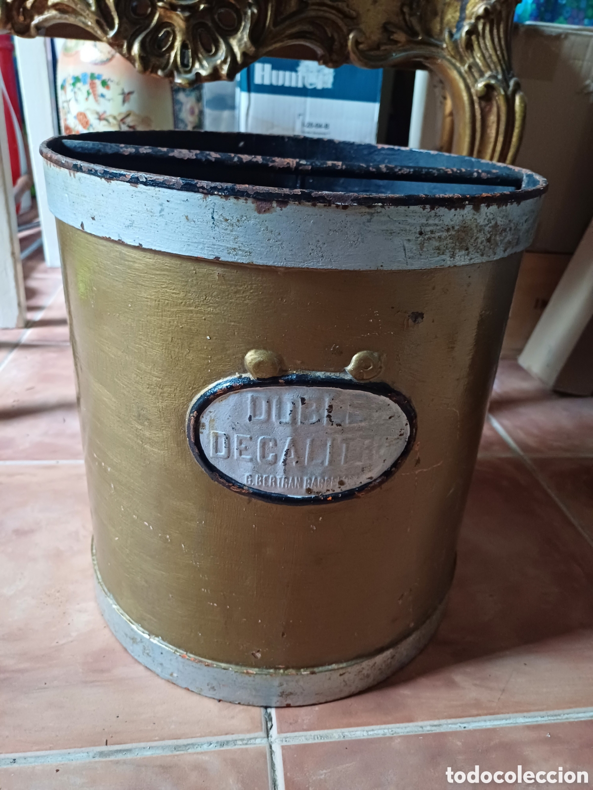 Antig&uuml;edades: Antiguo Decalitro Doble medida para Grano