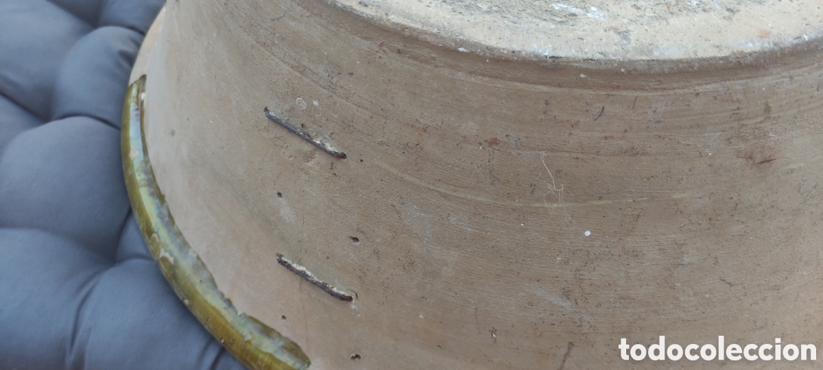 Antig&uuml;edades: Antiguo lebrillo barro cocido L1 - Foto 12