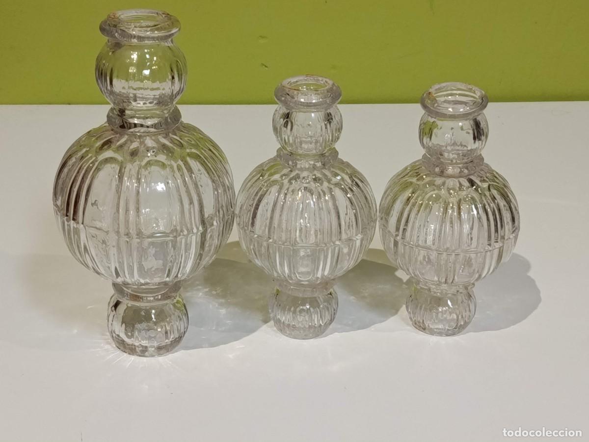 Antig&uuml;edades: Lote repuestos cuerpo lampara de cristal antigua