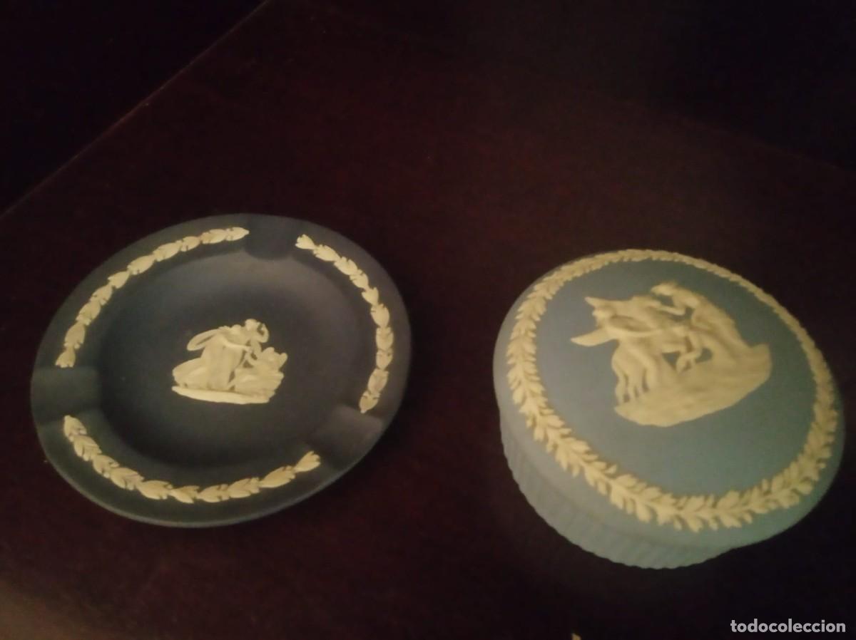 Antig&uuml;edades: Wedgwood lote porcelana joyero + cenicero decorativo vintage