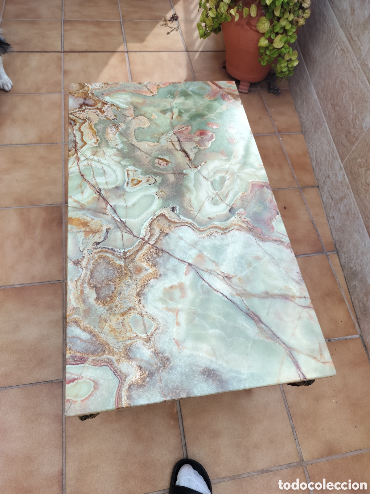 Antig&uuml;edades: Mesa baja de Onix y Bronce estilo Luis XV - Foto 5