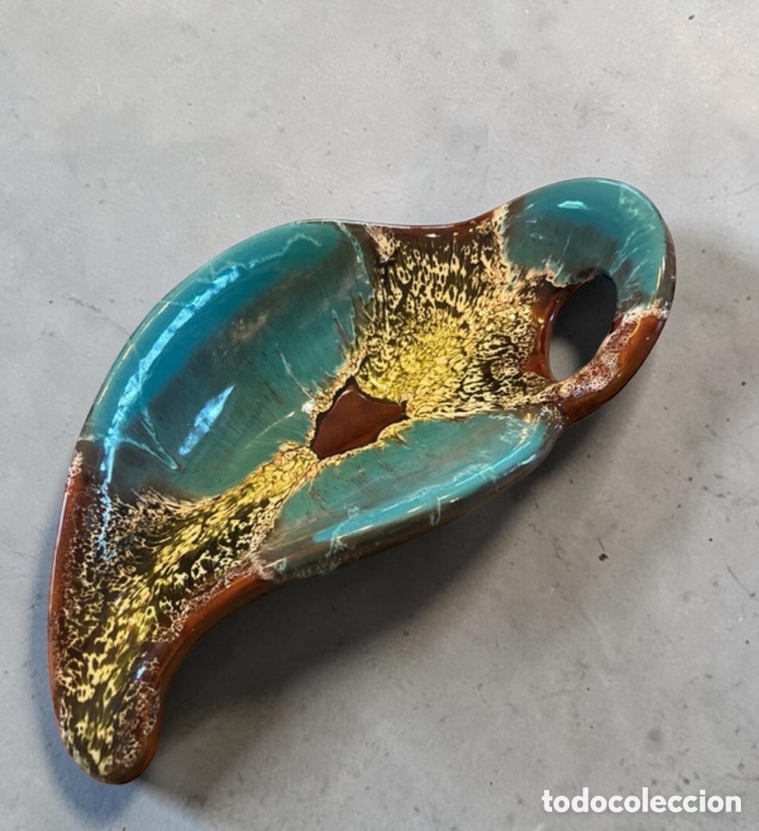 Antig&uuml;edades: Antiguo centro de mesa de cer&aacute;mica esmaltada Vallauris