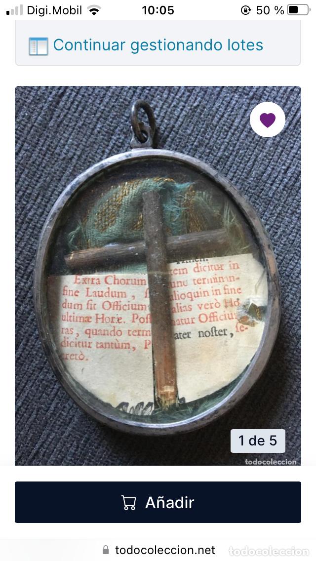 Antig&uuml;edades: Relicario plata lignum