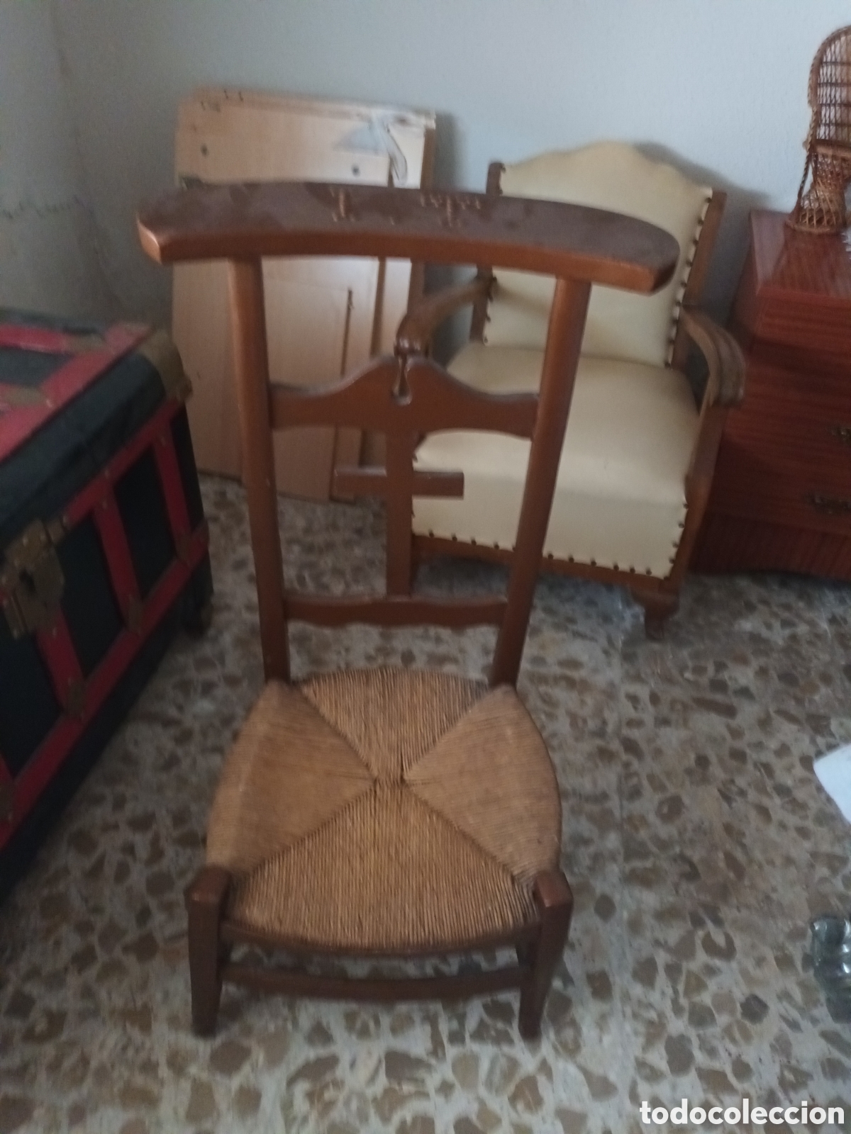 Antig&uuml;edades: ANTIGUO RECLINATORIO A&Ntilde;OS 40 BUEN ESTADO DE CONSERVACI&Oacute;N
