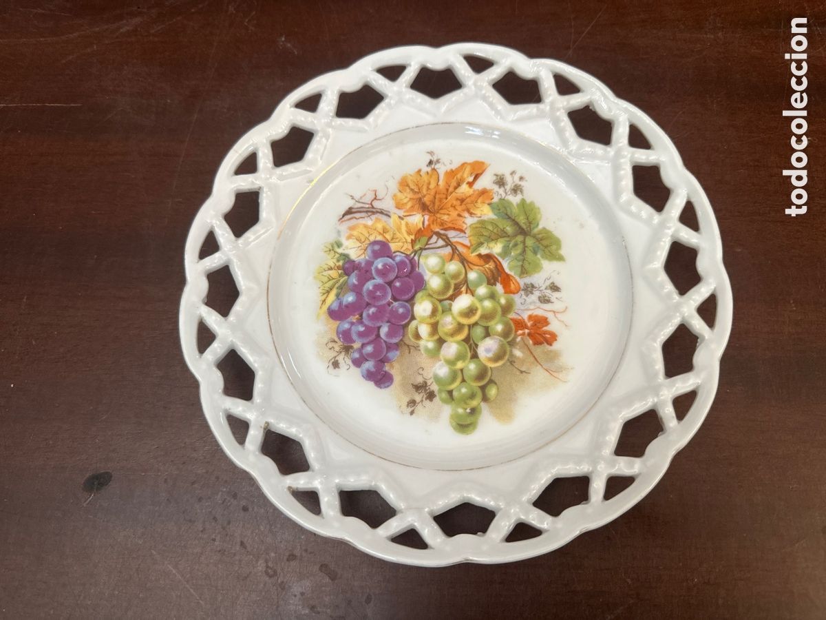 Antig&uuml;edades: PRECIOSO PLATO DE PORCELANA CALADA. &iquest; LIMOGES ? PRINCIPIOS SIGLO XX