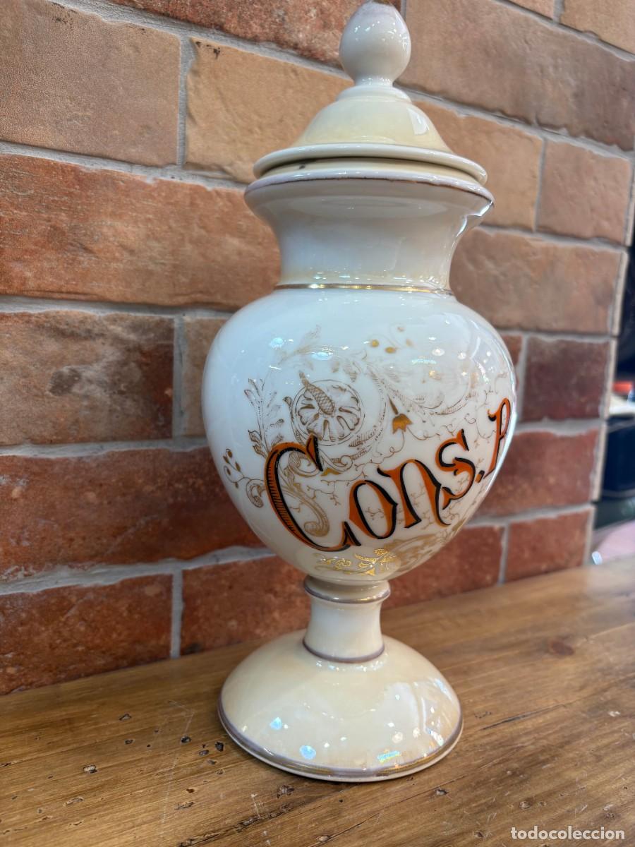 Antig&uuml;edades: Albarelo de Porcelana &ndash; &rdquo;CONS. ROS.&rdquo;