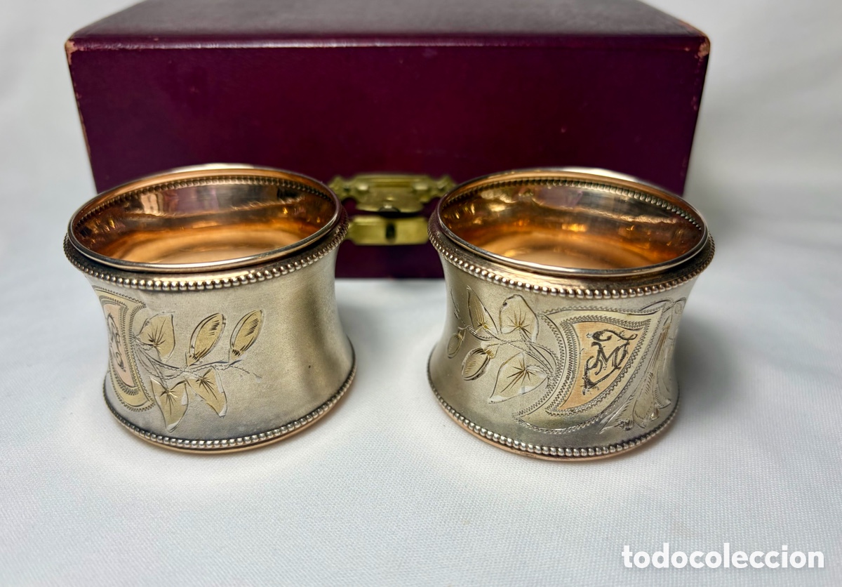 Antig&uuml;edades: Servilleteros de plata finales siglo XIX - Foto 4