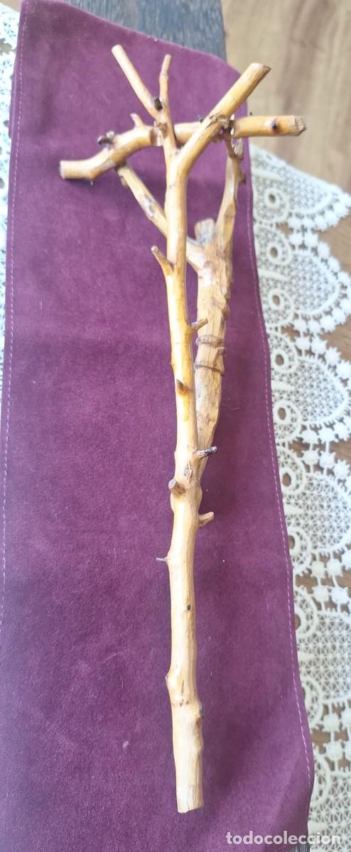 Antig&uuml;edades: Bellisimo Crucifijo Madera y Bamb&uacute; Rustico - Foto 4