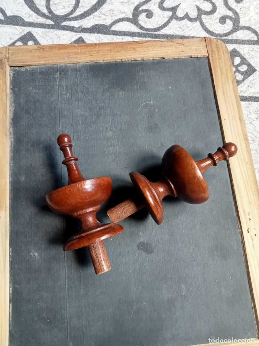 Antig&uuml;edades: ORNAMENTOS DE MADERA PARA MUEBLE ADORNO GRANDE REMATE