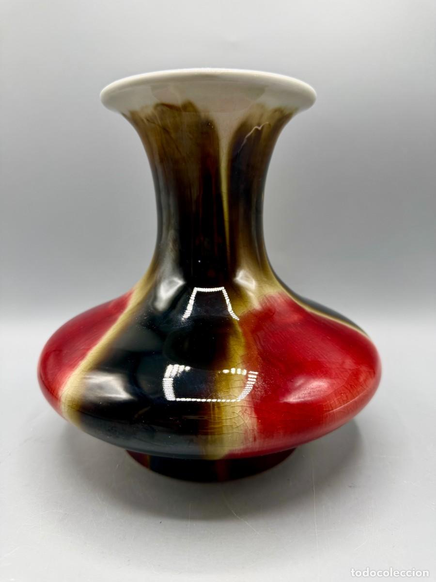 Antig&uuml;edades: JARRON VINTAGE CHINO DE JINGDEZHEN OXBLOOD FLAMBE GLASEADO ANTIGUA CERAMICA PORCELANA