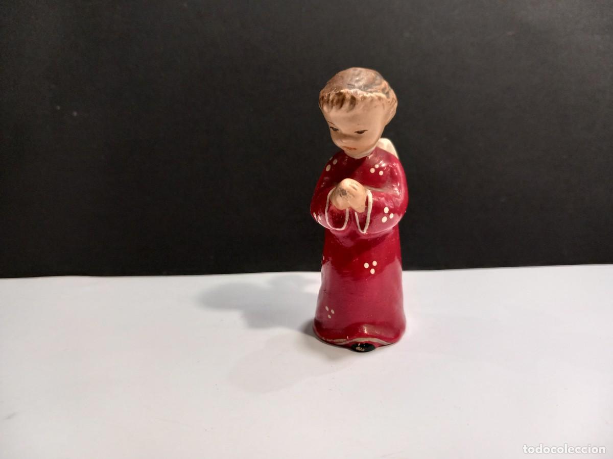 Antiquit&auml;ten: FIGURA &Aacute;NGEL DECORADA A MANO BARCELONA A&Ntilde;OS 40 - 50 / COMPRA MIN&Iacute;MA 5 &euro;
