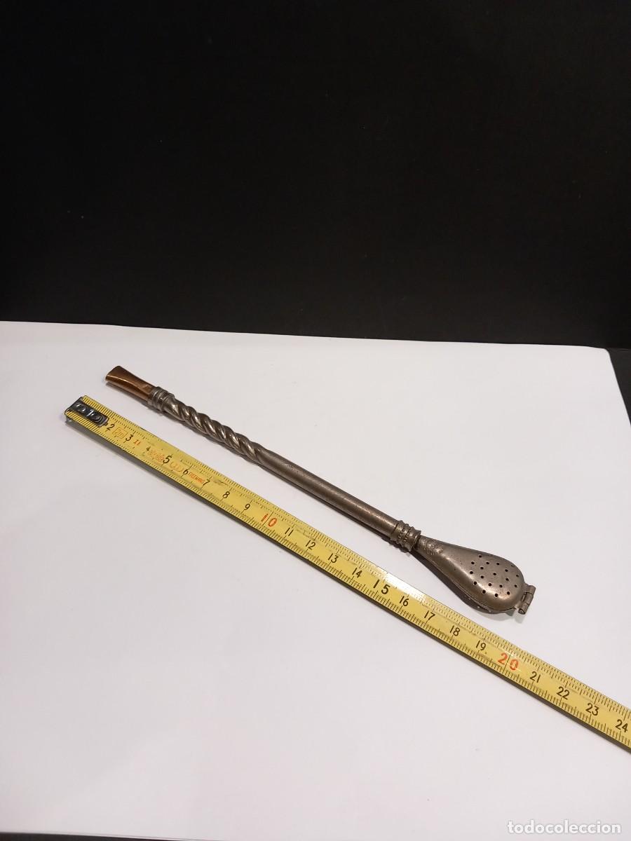 Antig&uuml;edades: BOMBILLA PARA FUMAR MATE CON BOQUILLA CONTRASTADA 18 K / COMPRA MIN&Iacute;MA 5 &euro;
