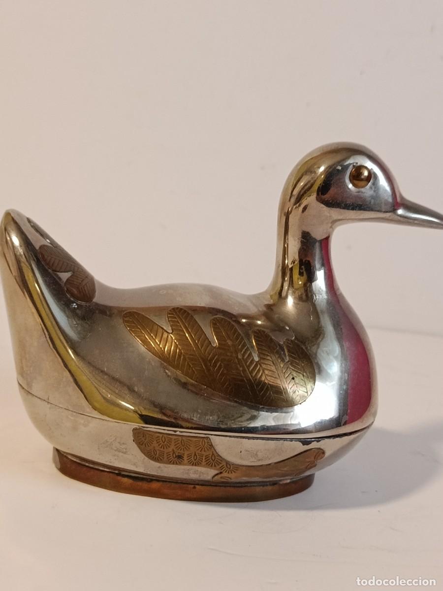 Antig&uuml;edades: CAJA PATO PLATEADO VINTAGE