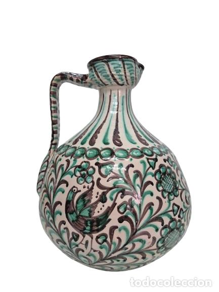 Antig&uuml;edades: Antigua Jarra o Alcuza - Sello Cer&aacute;mica &Aacute;rabe San Isidro, Granada - Altura 45 cm- Cer&aacute;mica Fajalauza