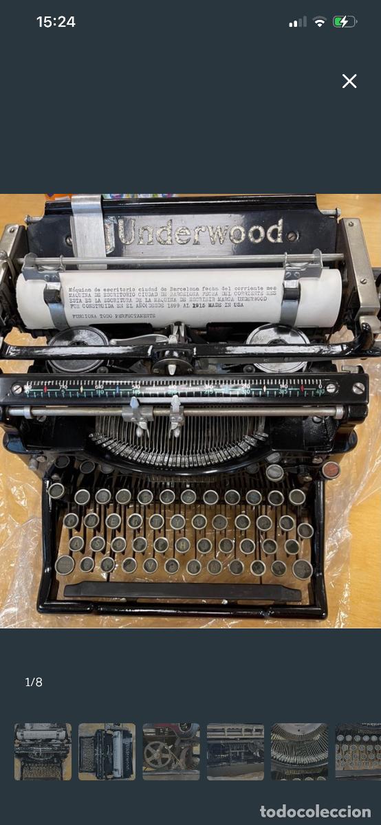 Antig&uuml;edades: M&aacute;quina escribir Underwood