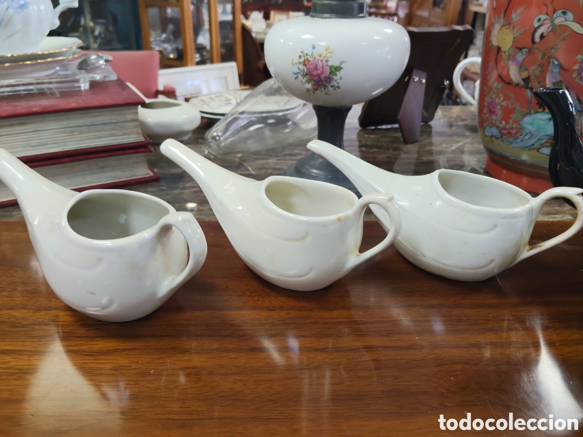 Antig&uuml;edades: Lote de pisteros de porcelana