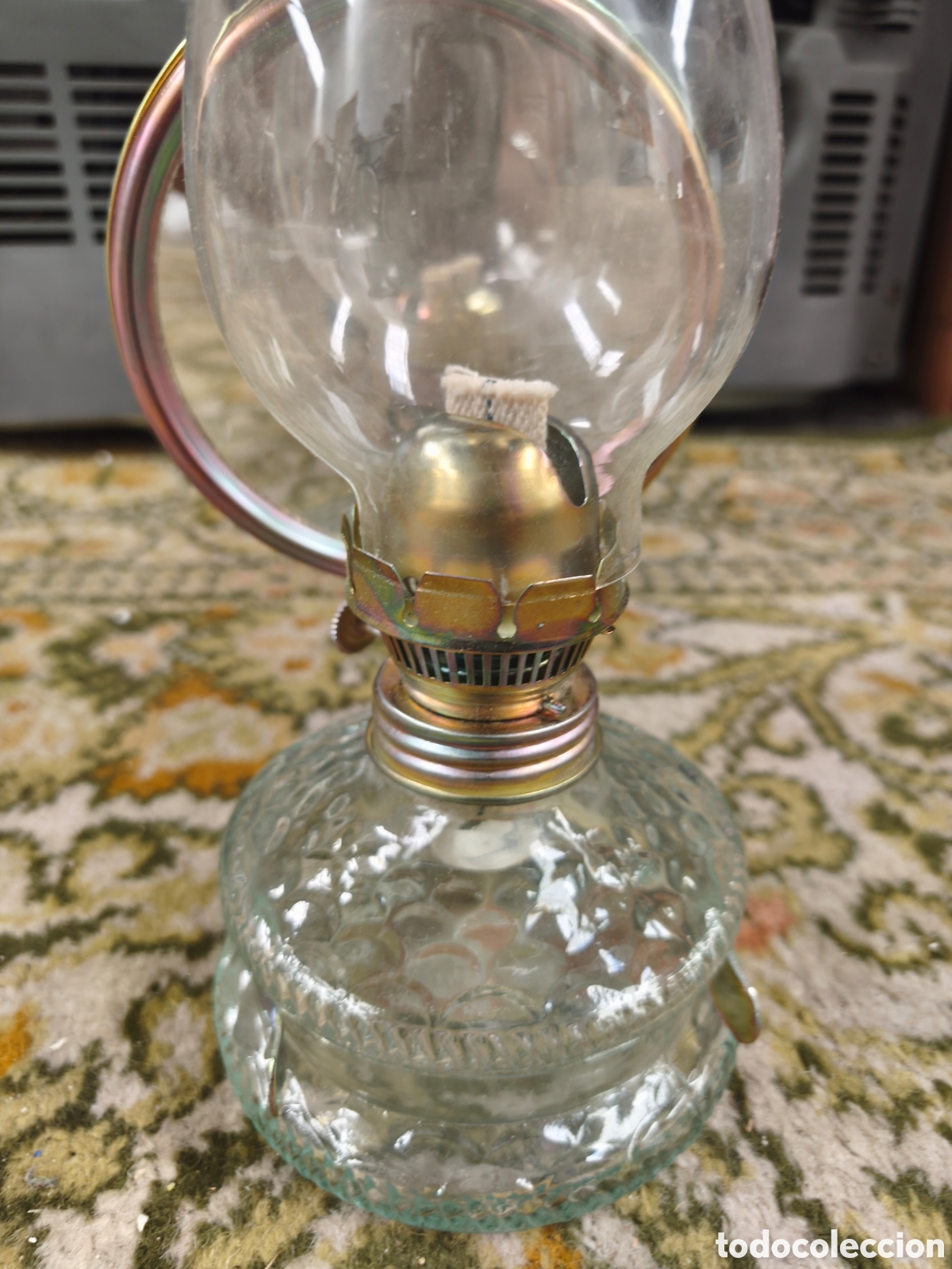 Antig&uuml;edades: Lampara de aceite quinqu&eacute; vintage - Foto 5