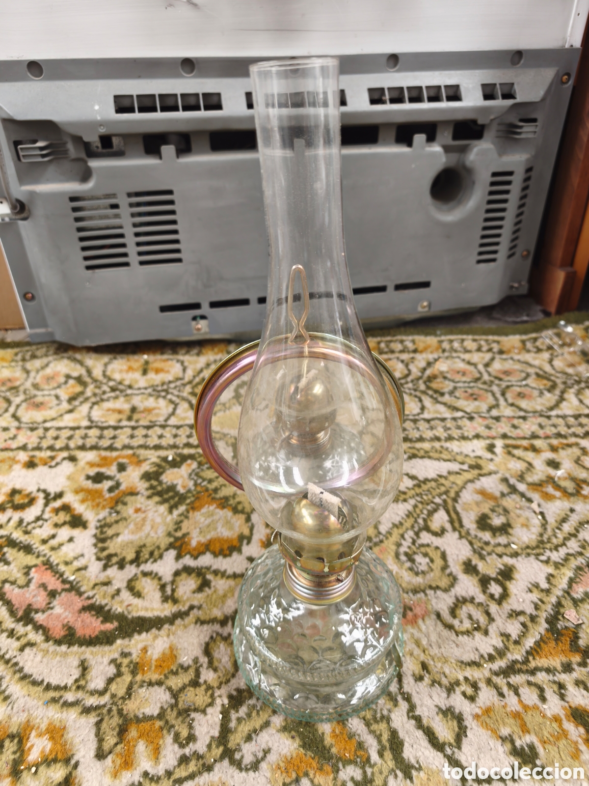 Antig&uuml;edades: Lampara de aceite quinqu&eacute; vintage - Foto 6