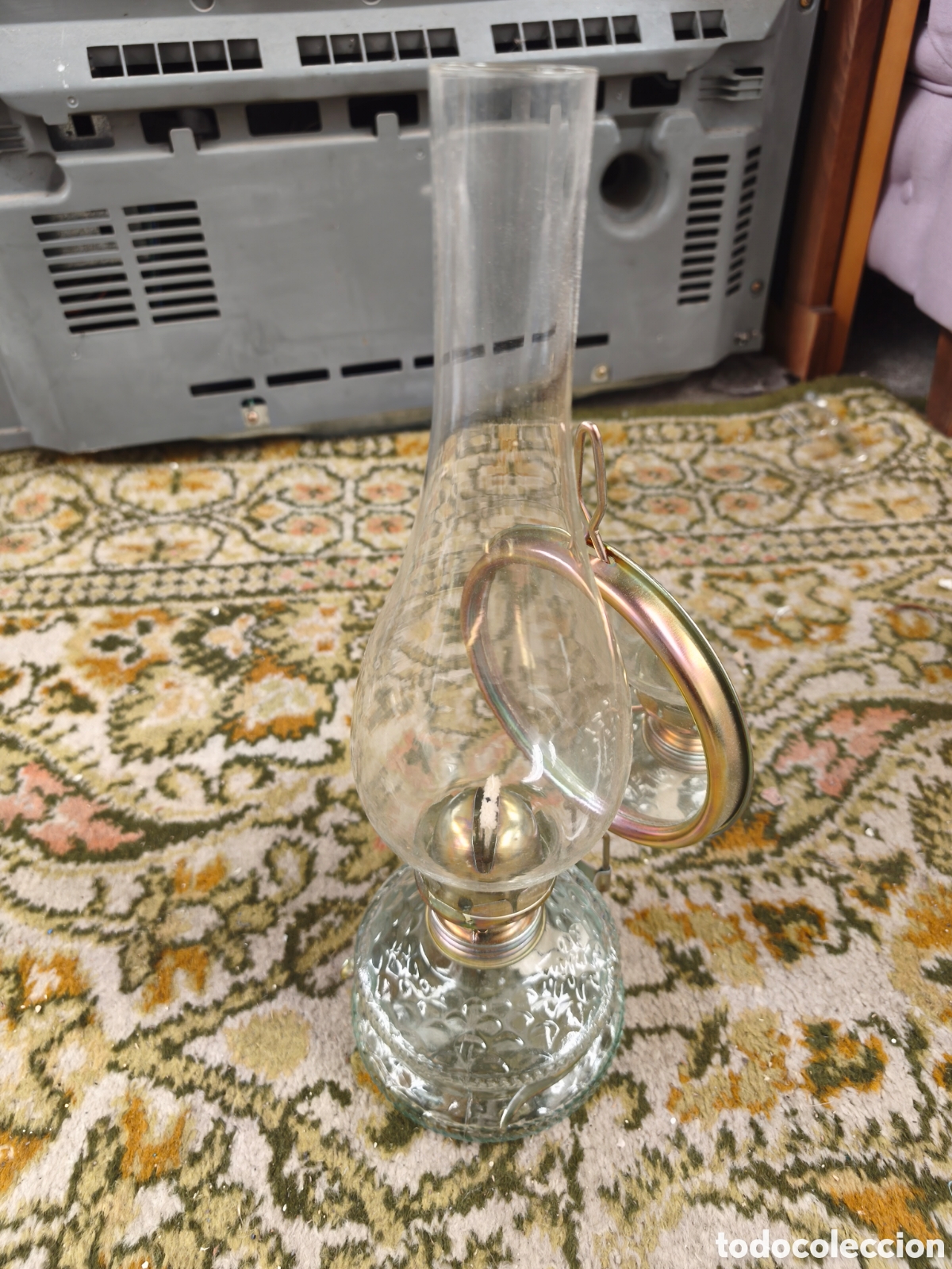 Antig&uuml;edades: Lampara de aceite quinqu&eacute; vintage