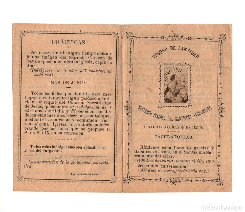 Antig&uuml;edades: TESORO DE SANTIDAD RECUERDO PIADOSO DEL SANT&Iacute;SIMO SACRAMENTO.