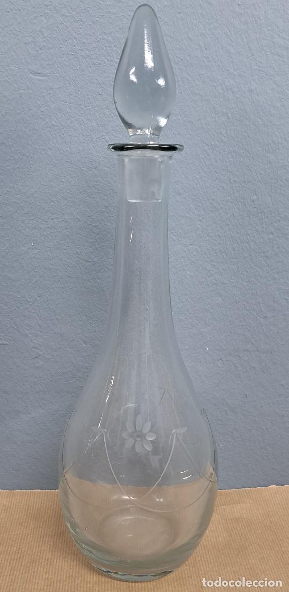 Antig&uuml;edades: Antigua botella de cristal tallado, primera mitad del siglo XX