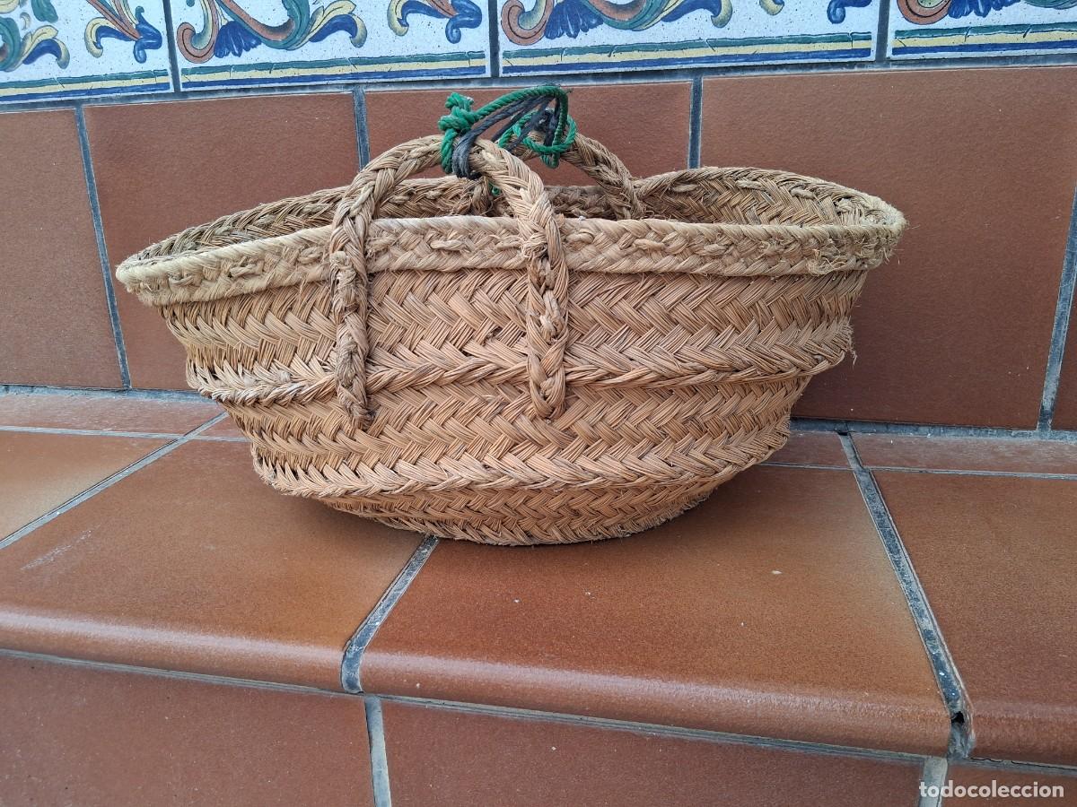 Antig&uuml;edades: Espuerta bolso de esparto capazo cesta - Foto 1