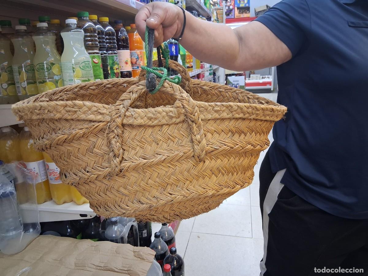 Antig&uuml;edades: Espuerta bolso de esparto capazo cesta - Foto 2