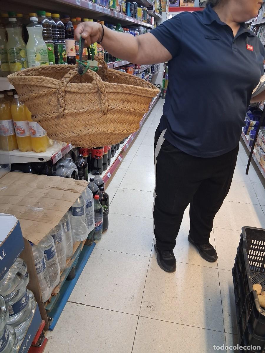 Antig&uuml;edades: Espuerta bolso de esparto capazo cesta - Foto 3