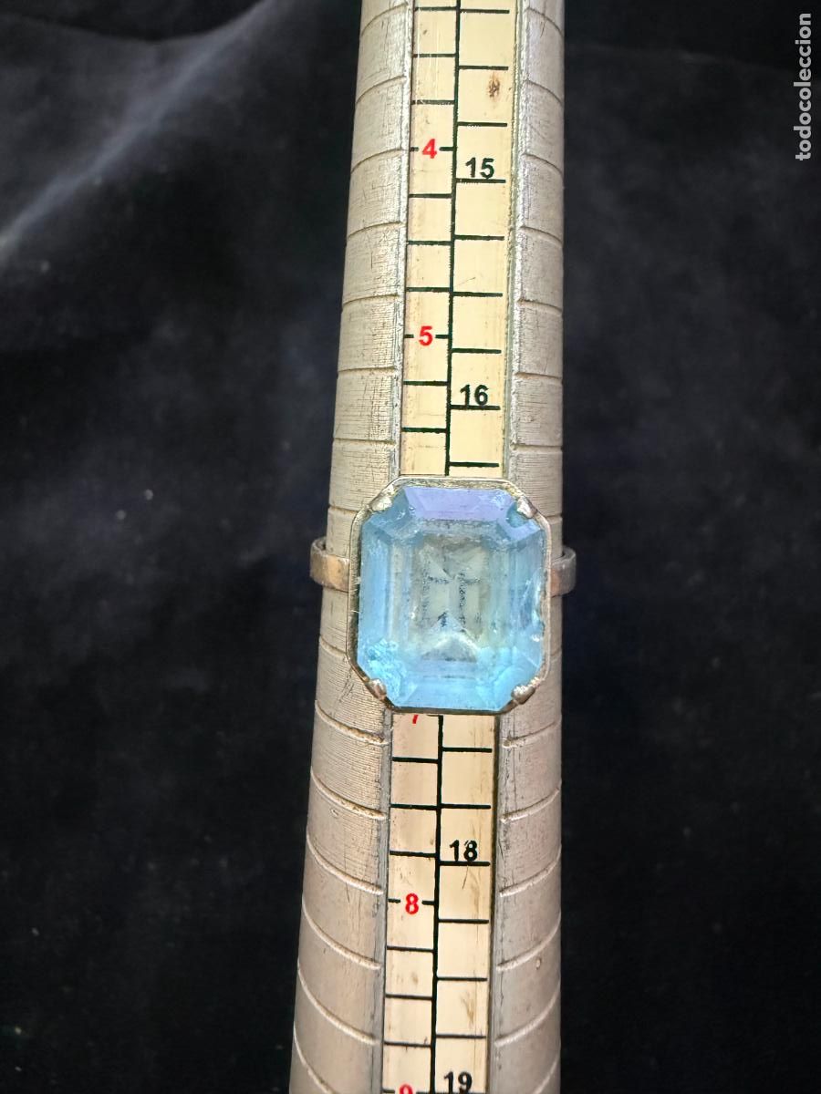 Antig&uuml;edades: PRECIOSO ANILLO DE PLATA CON GRAN PIEDRA CENTRAL