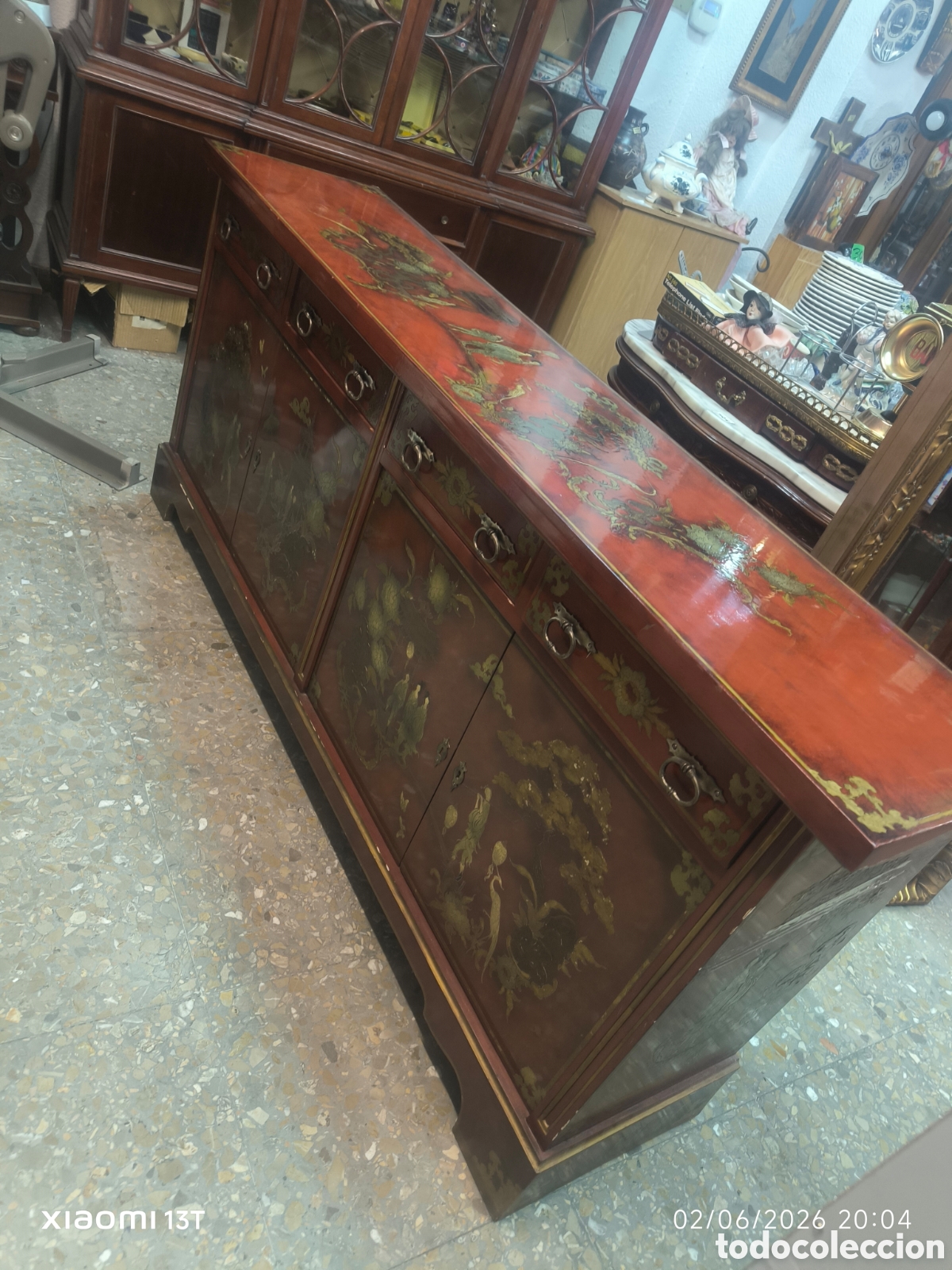 Antig&uuml;edades: Mueble aparador oriental lacado