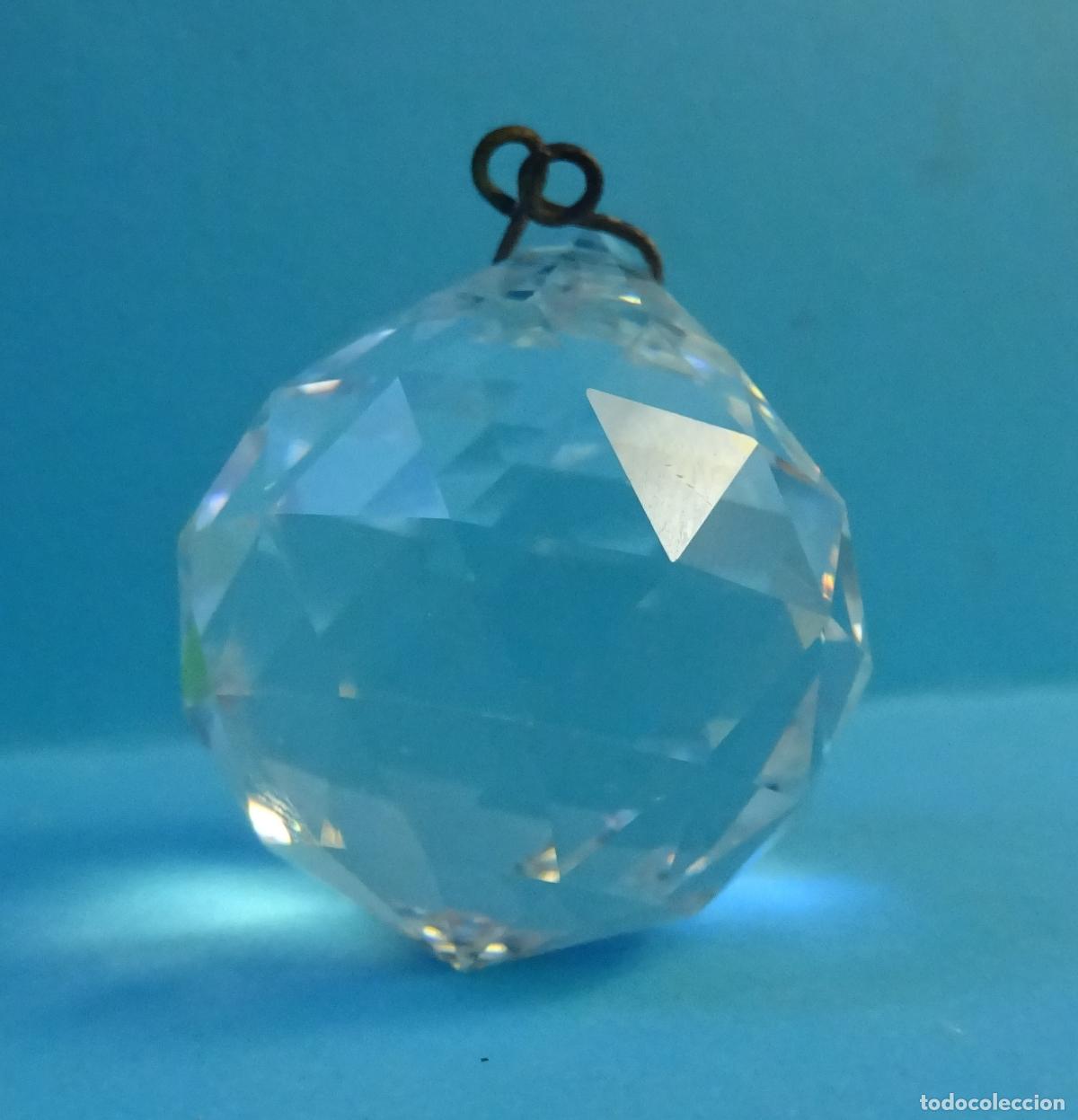 Antig&uuml;edades: L&Aacute;GRIMA DE CRISTAL FACETEADO. BOLA / ESFERA DI&Aacute;METRO 3 CM. PESO 45 GRAMOS